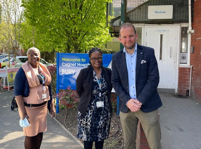 James Daly MP visits Cygnet Hospital Bury - Cygnet