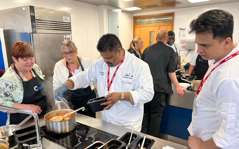 Two chefs from renowned Birmingham restaurant Asha’s provided a cooking demonstration