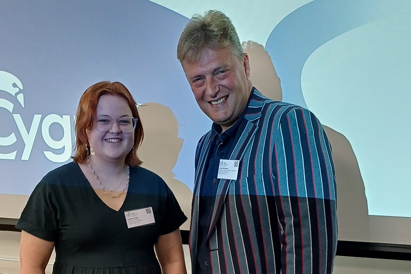 Allie and Dr Van Niekerk at the Annual RCPsych Quality Network for Inpatient CAMHS (QNIC) Forum.