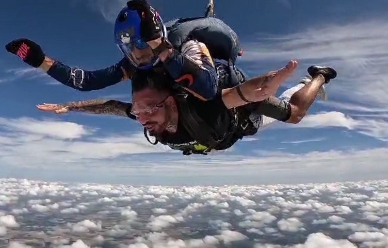 Ben Roberts, Nursing Associate, on the skydive