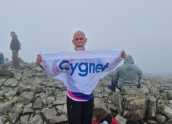 Clive on the summit Scafell Pike