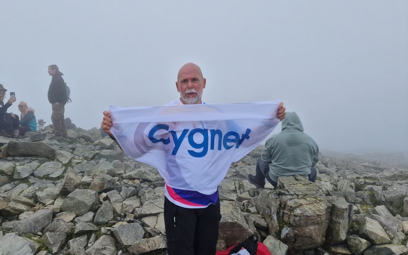 Clive on the summit Scafell Pike