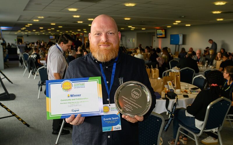 Chris with his National Lived Experience Award