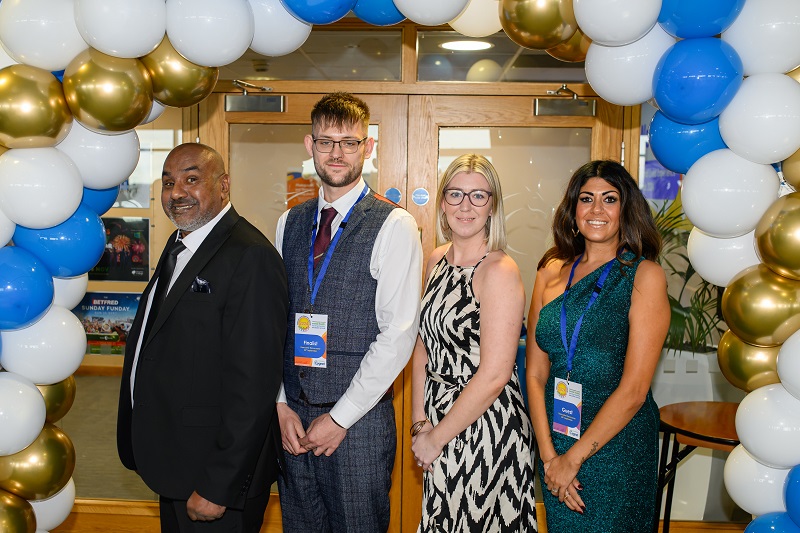 Shaun with staff members from Cygnet Fountains