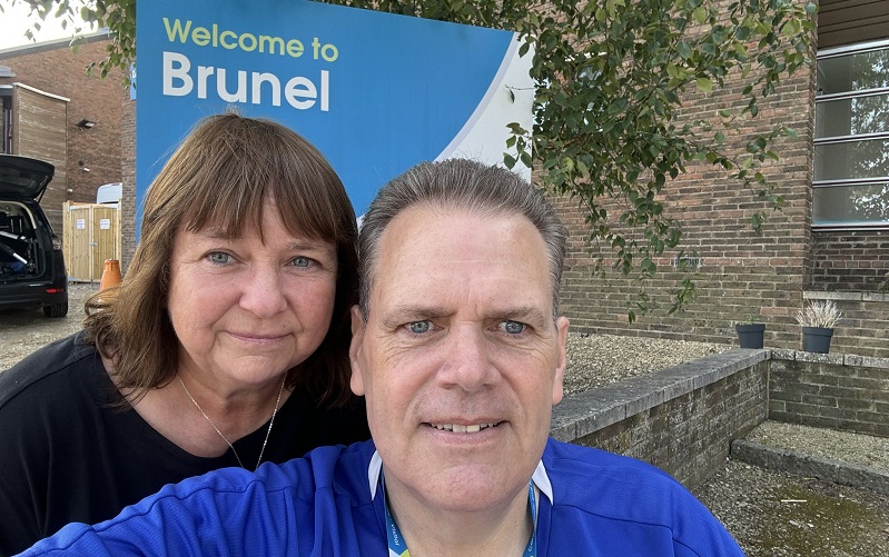 Phil and his wife outside Cygnet Brunel