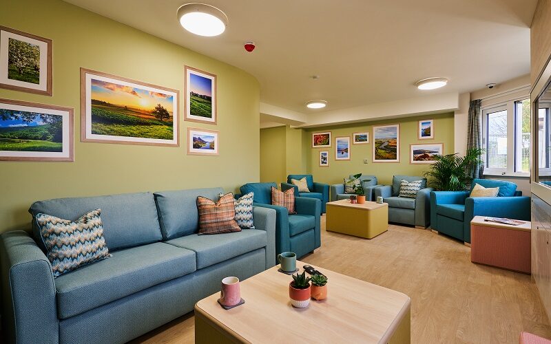 Refurbished lounge at Cygnet Wallace Hospital