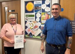 Cygnet Hospital Hexham's Carers Lead Julie Johnson and Hospital Manager Anthony Saigar